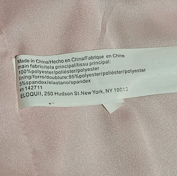 Eloquii Mini Pink Chiffon Tiered Ruffle Dress with Bow Neck Long Sleeve Boho - Picture 8 of 12